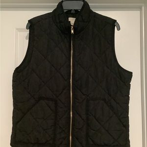 Black J Crew Puffer Vest size xl